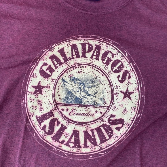 Vintage Galápagos Islands T-shirt in dark red - Picture 2 of 3